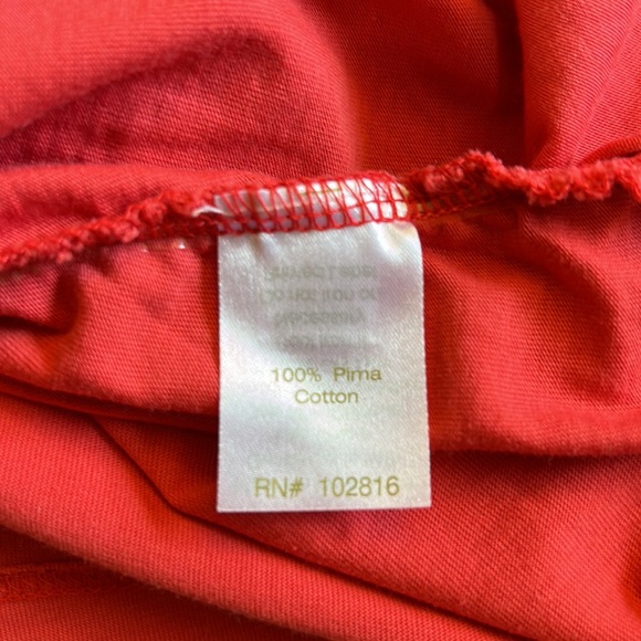 Garnet Hill Prima cotton ruched side tee szM - Picture 7 of 7